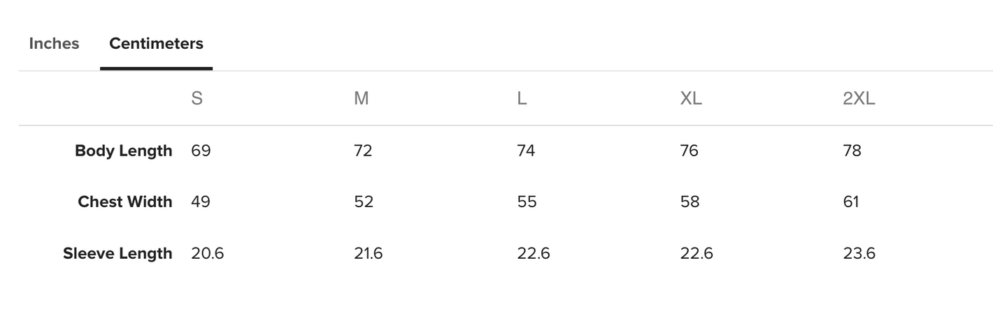 size guides – milzbe